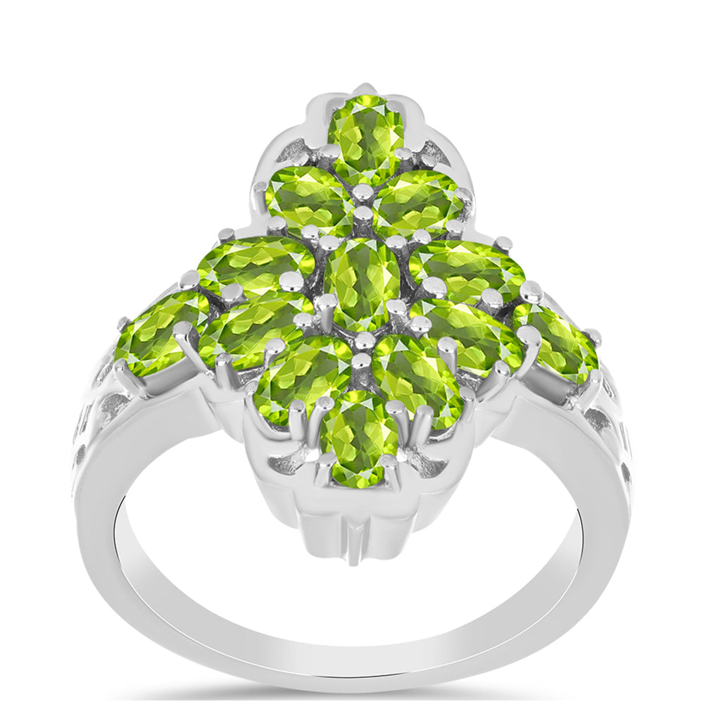 Inel din Argint 925 ( 5.16 grame ) cu Peridot Changbai 3.01 Carate