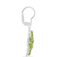 Cercei din Argint 925 ( 4.6 grame ) cu Peridot Changbai 3.06 Carate