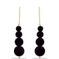 Cercei din Argint 925 Placat cu Aur ( 1.03 grame ) cu Onix Negru Suwar 24.7 Carate