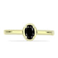 Inel din Argint 925 Placat cu Aur ( 2.08 grame ) cu Onix Negru Suwar 0.47 Carate