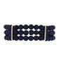 Brățară din Argint 925 Placat cu Aur ( 3.37 grame ) cu Onix Negru Suwar și Topaz Alb 148.89 Carate