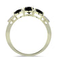 Inel din Argint 925 Placat cu Aur ( 2.15 grame ) cu Onix Negru Suwar și Topaz Alb 1.16 Carate