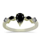 Inel din Argint 925 Placat cu Aur ( 2.15 grame ) cu Onix Negru Suwar și Topaz Alb 1.16 Carate