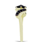 Inel din Argint 925 Placat cu Aur ( 2.02 grame ) cu Onix Negru Suwar 0.42 Carate