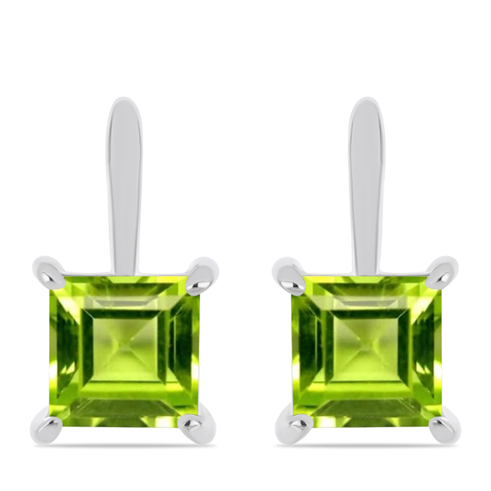 Cercei din Argint 925 ( 2.67 grame ) cu Peridot Changbai 2.51 Carate 1 