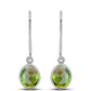 Cercei din Argint 925 ( 1.07 grame ) cu Peridot Changbai 2.62 Carate