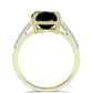 Inel din Argint 925 Placat cu Aur ( 2.27 grame ) cu Onix Negru Suwar și Topaz Alb 4.12 Carate