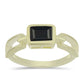 Inel din Argint 925 Placat cu Aur ( 3.18 grame ) cu Onix Negru Suwar 0.86 Carate