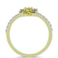 Inel din Argint 925 Placat cu Aur ( 2.48 grame ) cu Safir Rosebery Curcubeu și Topaz Alb 1.16 Carate