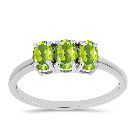 Inel din Argint 925 ( 1.88 grame ) cu Peridot Changbai 1.44 Carate