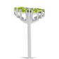 Inel din Argint 925 ( 3.49 grame ) cu Peridot Changbai și Topaz Alb 1.7 Carate