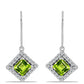 Cercei din Argint 925 ( 2.65 grame ) cu Peridot Changbai și Topaz Alb 2.89 Carate