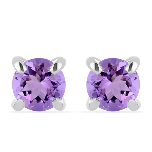 Cercei din Argint 925 ( 1.17 grame ) cu Ametist Rose de France 0.86 Carate