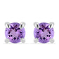 Cercei din Argint 925 ( 1.17 grame ) cu Ametist Rose de France 0.86 Carate