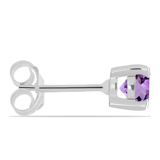 Cercei din Argint 925 ( 1.17 grame ) cu Ametist Rose de France 0.86 Carate