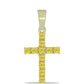 Cruce Pandantiv din Argint 925 Placat cu Aur ( 1.21 grame ) cu Safir Rosebery Galben 0.46 Carate
