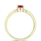 Inel din Argint 925 Placat cu Aur ( 1.72 grame ) cu Rubin Malagasy 0.7 Carate