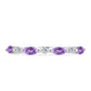 Inel din Argint 925 ( 2.06 grame ) cu Ametist Rose de France și Topaz Alb 0.66 Carate
