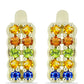 Cercei din Argint 925 Placat cu Aur ( 3.26 grame ) cu Safir Rosebery Curcubeu 1.09 Carate