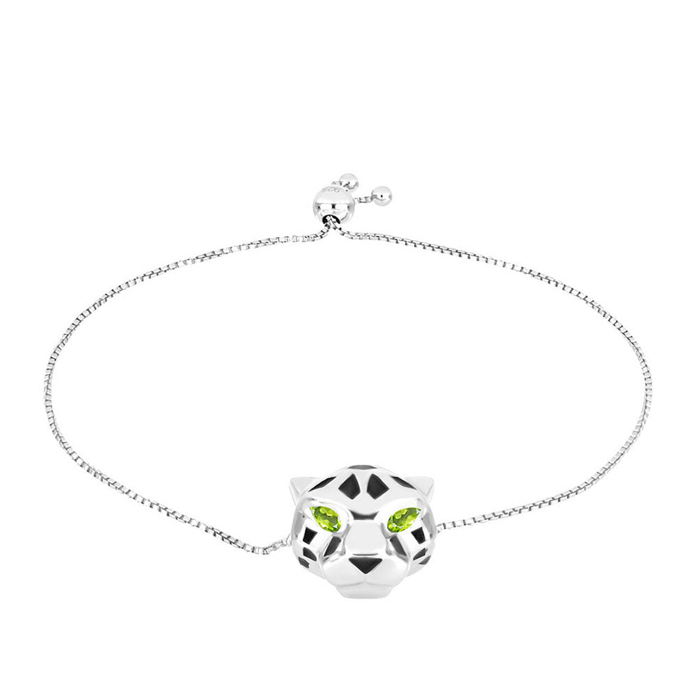 Brățară din Argint 925 ( 11.04 grame ) cu Peridot Changbai 0.44 Carate 1 