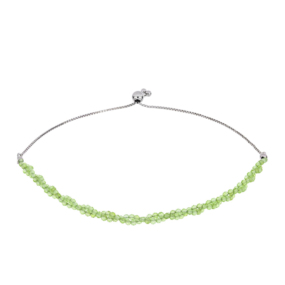 Brățară din Argint 925 ( 1.94 grame ) cu Peridot Changbai 9.9 Carate