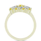 Inel din Argint 925 Placat cu Aur ( 4.01 grame ) cu Safir Rosebery Galben și Topaz Alb 2.15 Carate