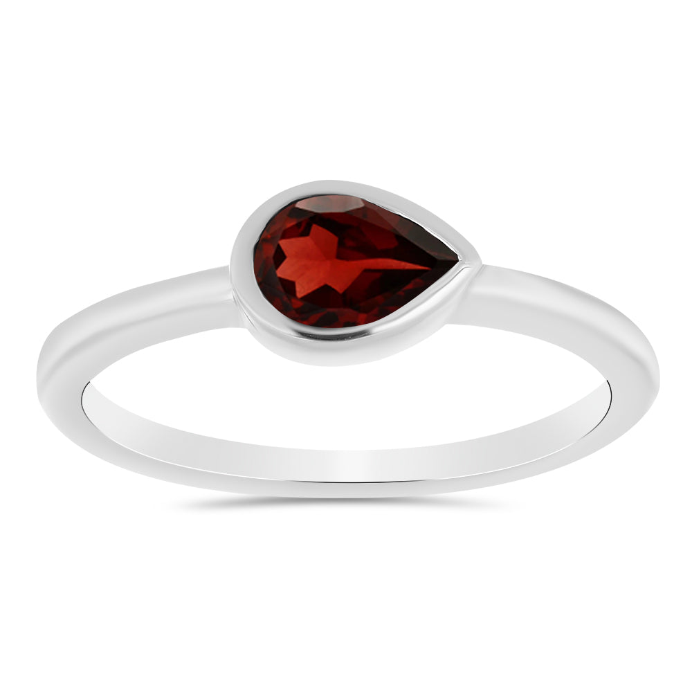 Inel din Argint 925 ( 1.89 grame ) cu Granat Barton 0.79 Carate 1 