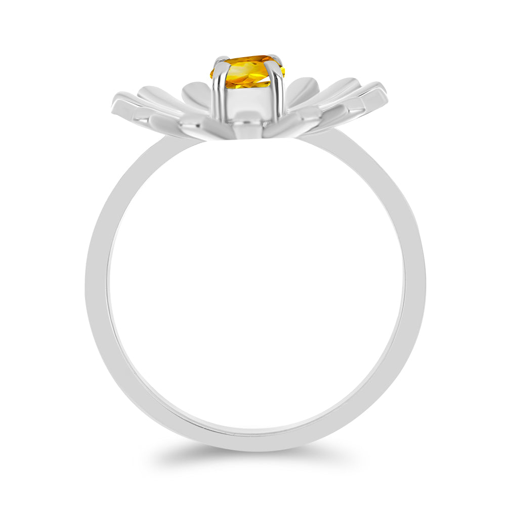 Inel din Argint 925 ( 3.82 grame ) cu Citrin Ural 0.46 Carate 2 