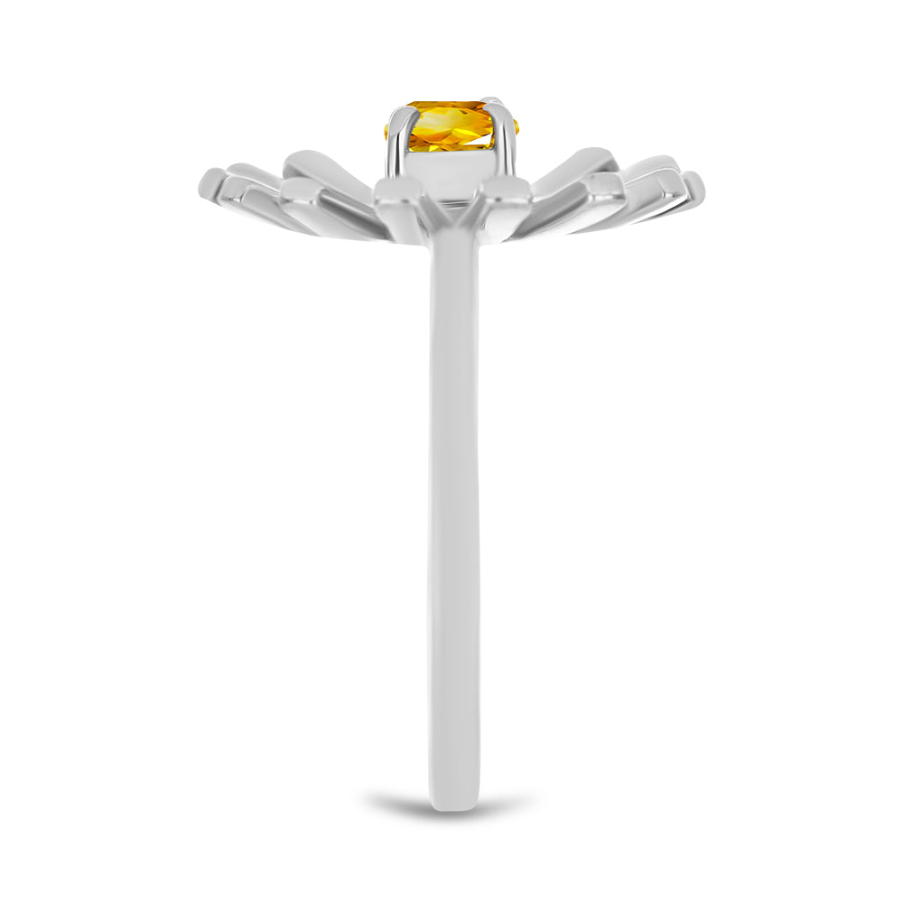 Inel din Argint 925 ( 3.82 grame ) cu Citrin Ural 0.46 Carate