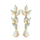 Cercei din Argint 925 Placat cu Aur ( 4.07 grame ) cu Opal Etiopian Lega Dembi și Topaz Alb 1.72 Carate