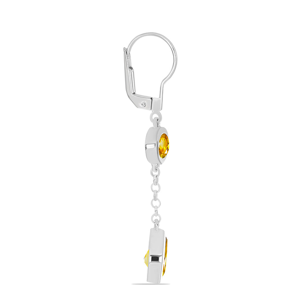 Cercei din Argint 925 ( 3.62 grame ) cu Citrin Ural 2.87 Carate
