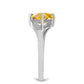 Inel din Argint 925 ( 2.85 grame ) cu Citrin Ural și Topaz Alb 1.21 Carate