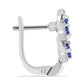 Cercei din Argint 925 ( 5.94 grame ) cu Tanzanit și Topaz Alb 1.72 Carate