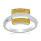 Inel din Argint 925 Placat cu Aur de 2 tonuri ( 2.86 grame ) cu Citrin Ural 0.45 Carate
