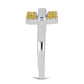 Inel din Argint 925 Placat cu Aur de 2 tonuri ( 2.86 grame ) cu Citrin Ural 0.45 Carate