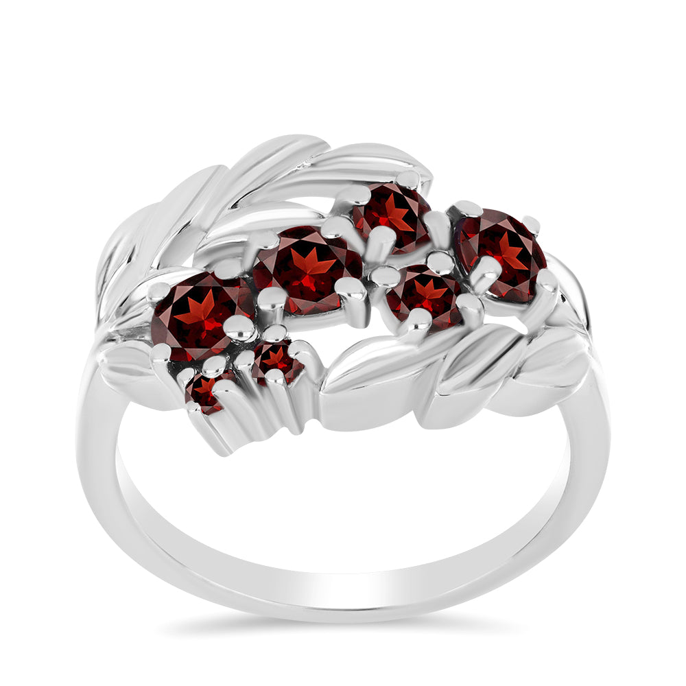 Inel din Argint 925 ( 3.8 grame ) cu Granat Barton 1.32 Carate 3 