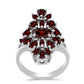 Inel din Argint 925 ( 4.76 grame ) cu Granat Barton 3.79 Carate