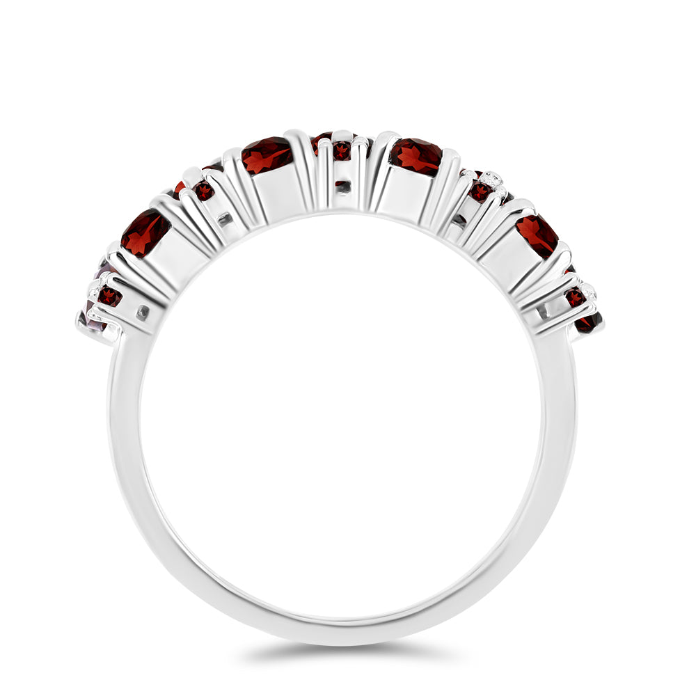 Inel din Argint 925 ( 3.16 grame ) cu Granat Barton 2.67 Carate 3 