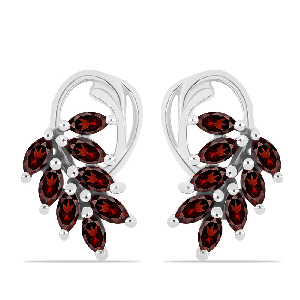 Cercei din Argint 925 ( 4 grame ) cu Granat Barton 1.81 Carate 1 