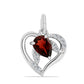 Pandantiv din Argint 925 ( 1.28 grame ) cu Granat Barton și Topaz Alb 0.92 Carate