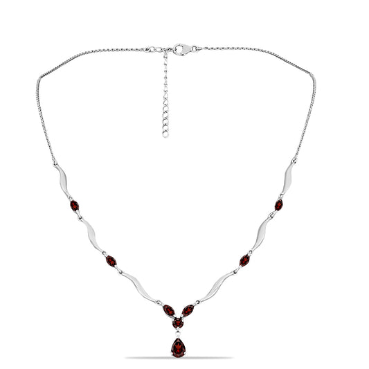 Colier din Argint 925 ( 7.77 grame ) cu Granat Barton 2.85 Carate