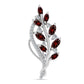 Broşă din Argint 925 ( 2.95 grame ) cu Granat Barton și Topaz Alb 1.46 Carate
