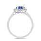Inel din Argint 925 ( 2.64 grame ) cu Tanzanit și Topaz Alb 2.3 Carate