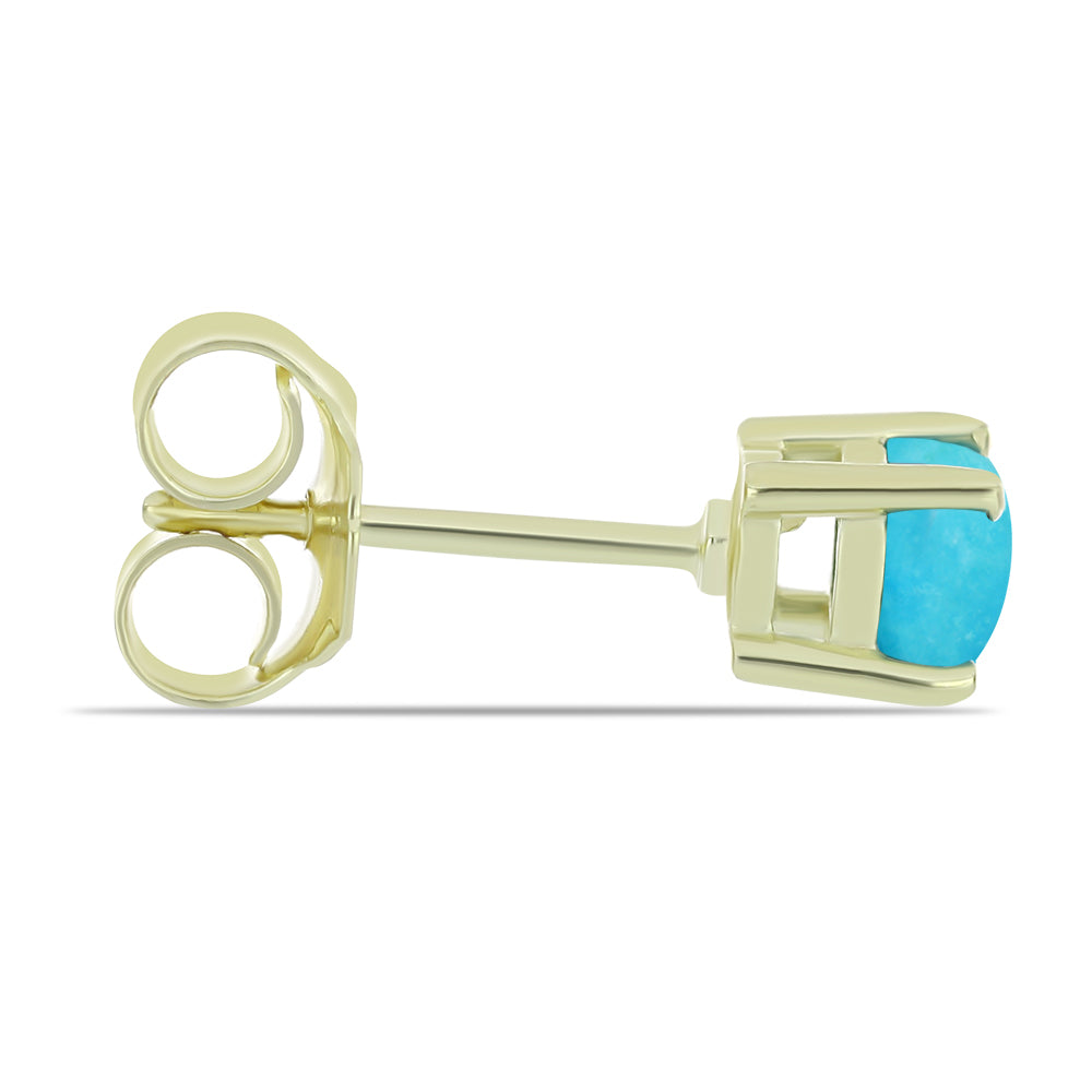 Cercei din Argint 925 Placat cu Aur ( 0.98 grame ) cu Turcoaz ”Frumoasa Adormită” 0.64 Carate 2 