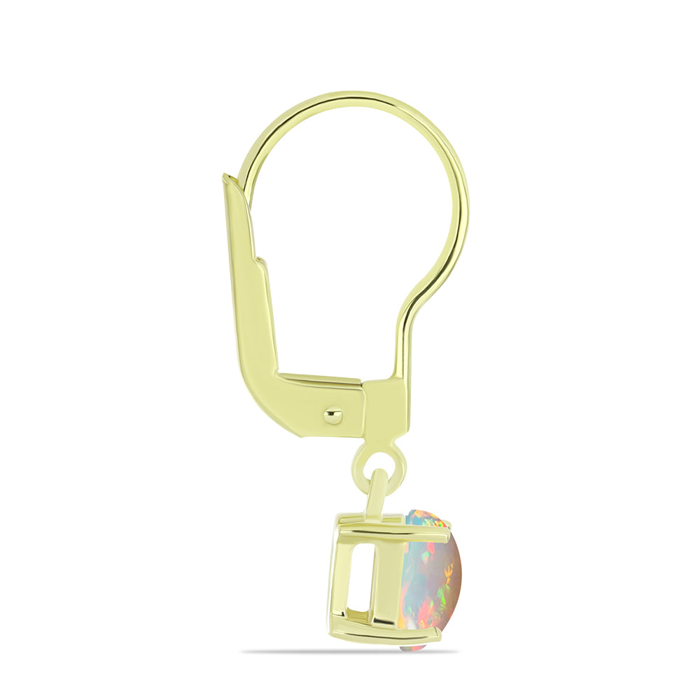 Cercei din Argint 925 Placat cu Aur ( 1.43 grame ) cu Opal Etiopian Lega Dembi 0.63 Carate 2 