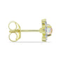 Cercei din Argint 925 Placat cu Aur ( 1.3 grame ) cu Opal Etiopian Lega Dembi și Topaz Alb 0.56 Carate