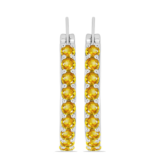 Cercei din Argint 925 ( 6.48 grame ) cu Citrin Ural 2.14 Carate