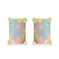Cercei din Argint 925 Placat cu Aur ( 0.95 grame ) cu Opal Etiopian Lega Dembi 0.79 Carate