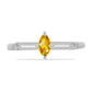 Inel din Argint 925 ( 1.58 grame ) cu Citrin Ural și Topaz Alb 0.26 Carate