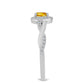 Inel din Argint 925 ( 1.98 grame ) cu Citrin Ural și Topaz Alb 0.43 Carate
